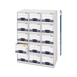 Stor-drawer Steel Plus Extra Space-savings Storage Drawers, 10.5" X 25.25" X 5.25", White-blue, 12-carton
