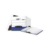 Data-pak Storage Boxes, Letter Files, 13.75" X 17.75" X 13", White-blue, 12-carton