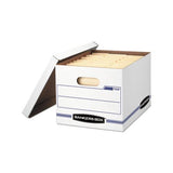 Stor-file Basic-duty Storage Boxes, Letter-legal Files, 12.5" X 16.25" X 10.5", White-blue, 12-carton