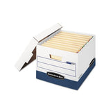 Stor-file End Tab Storage Boxes, Letter-legal Files, White-blue, 12-carton