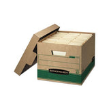 Stor-file Medium-duty 100% Recycled Storage Boxes, Letter-legal Files, 12.5" X 16.25" X 10.25", Kraft-green, 12-carton