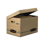 Systematic Basic-duty Attached Lid Storage Boxes, Letter-legal Files, Kraft-green, 12-carton