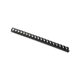 Plastic Comb Bindings, 3-8" Diameter, 55 Sheet Capacity, Black, 25 Combs-pack