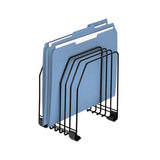 Wire Organizer, 7 Sections, Letter To Legal Size Files, 7.38" X 5.88" X 8.25", Black