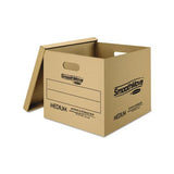 Smoothmove Classic Moving & Storage Boxes, Assorted Sizes, Half Slotted Container (hsc), Brown Kraft-blue, 12-carton