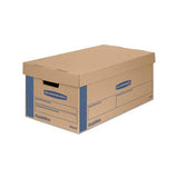 Smoothmove Classic Moving & Storage Boxes, Large, Half Slotted Container (hsc), 21" X 17" X 17", Brown Kraft-blue, 5-carton