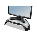 Smart Suites Corner Monitor Riser, 18 1-2 X 12 1-2 X 5 1-8, Black-clear Frost
