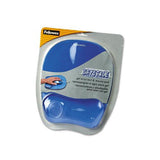 Gel Crystals Mouse Pad With Wrist Rest, 7.87" X 9.18", Blue