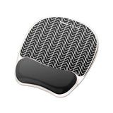Photo Gel Wrist Rest With Microban, 7 7-8 X 9 1-4 X 7-8, Black-white