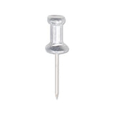 Aluminum Head Push Pins, Aluminum, Silver, 5-8", 100-box