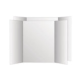 Two Cool Tri-fold Poster Board, 36 X 48, White-white, 6-carton