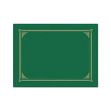 Certificate-document Cover, 12 1-2 X 9 3-4, Green, 6-pack