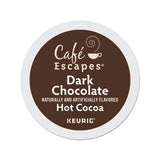 Café Escapes Dark Chocolate Hot Cocoa K-cups, 24-box