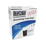 Drawstring Trash Bags, 13 Gal, 0.8 Mil, 24" X 28", White, 80-box