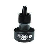 Waterproof Pigmented Drawing Ink, Black, 1oz Bottle