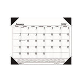 Recycled Workstation-size One-color Monthly Desk Pad Calendar, 18.5 X 13, 2021