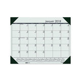 Recycled Ecotones Woodland Green Monthly Desk Pad Calendar, 22 X 17, 2021