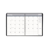 Recycled Ruled Monthly Planner With Expense Log, 8.75 X 6.88, Black, 2020-2022
