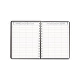 Four-person Group Practice Daily Appointment Book, 11 X 8.5, Black, 2021
