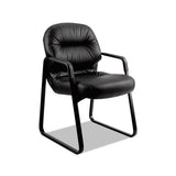 Pillow-soft 2090 Series Guest Arm Chair, 31.25" X 35.75" X 36", Black Seat-black Back, Black Base