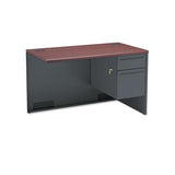 38000 Series Flush Return, Right, 48w X 24d X 29-1-2h, Mahogany-charcoal
