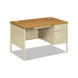 Metro Classic Right Pedestal Desk, 48w X 30d X 29.5h, Harvest-putty