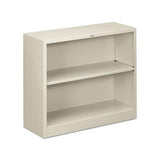Metal Bookcase, Two-shelf, 34-1-2w X 12-5-8d X 29h, Light Gray