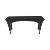 Stretch-fabric Table Cover, Polyester-spandex, 30" X 72", Black