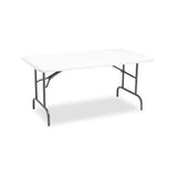 Indestructables Too 1200 Series Folding Table, 60w X 30d X 29h, Platinum