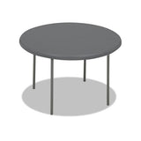 Indestructables Too 1200 Series Resin Folding Table, 48 Dia X 29h, Charcoal