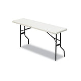 Indestructables Too 1200 Series Folding Table, 60w X 18d X 29h, Platinum