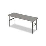 Indestructables Too 1200 Series Folding Table, 72w X 24d X 29h, Charcoal