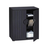 Officeworks Resin Storage Cabinet, 36w X 22d X 46h, Black