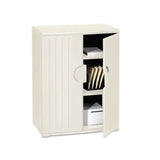 Officeworks Resin Storage Cabinet, 36w X 22d X 46h, Platinum