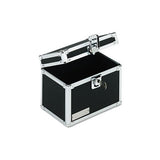 Vaultz Locking Index Card File With Flip Top Holds 450 4 X 6 Cards, Black