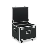 Locking Mobile File Chest, Letter-legal Files, 17.5" X 15.5" X 14.5", Black-chrome