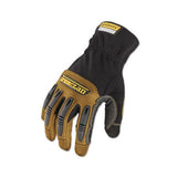 Ranchworx Leather Gloves, Black-tan, X-large