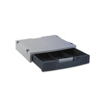 Single-level Monitor Stand W-storage Drawer, 15 X 11 X 3, Light Gray-charcoal