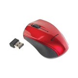 Mini Wireless Optical Mouse, 2.4 Ghz Frequency-30 Ft Wireless Range, Left-right Hand Use, Red-black