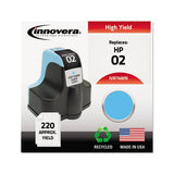 Remanufactured Light Cyan Ink, Replacement For Hp 02 (c8774wn), 240 Page-yield