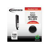 Remanufactured Black Ink, Replacement For Canon Cli-251 (6513b001), 1,105 Page-yield