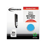 Remanufactured Cyan Ink, Replacement For Canon Cli-251 (6514b001), 304 Page-yield