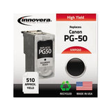 Remanufactured Black High-yield Ink, Replacement For Canon Pg-50 (0616b002), 510 Page-yield