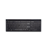 Slim Type Standard Keyboard, 104 Keys, Black-silver