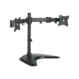 Dual Monitor Articulating Desktop Stand, 32w X 13d X 17.5h, Black