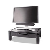 Wide Two-level Stand With Drawer, Height-adjustable, 20 X 13 1-4, Black