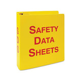 Ghs Sds Binder, 3 Rings, 2.5" Capacity, 11 X 8.5, Yellow-red