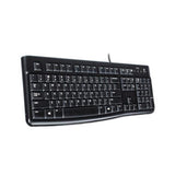 K120 Ergonomic Desktop Wired Keyboard, Usb, Black