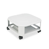 Mobile Printer Stand, Two-shelf, 17.8w X 17.8d X 8.5h, Platinum