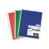 Spiral Notebook, 5 Subjects, Medium-college Rule, Assorted Color Covers, 11 X 8, 200 Sheets